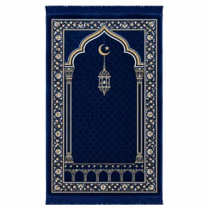 Premium Blue Islamic Prayer Mat